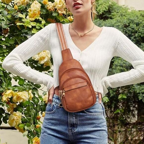 Leather Cross Body Sling Bag - Picture 7 of 7